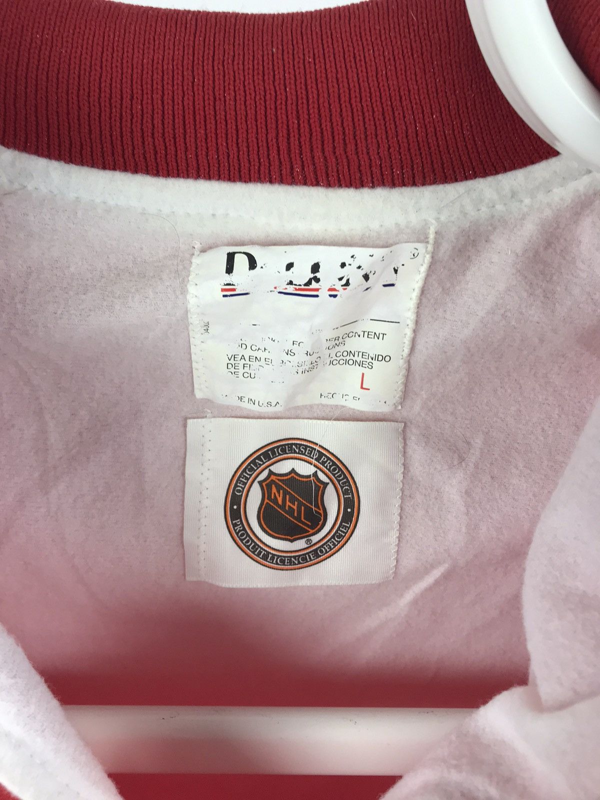 Vintage Vintage De Long Made In USA Satin Bomber Zip Jacket NHL Size US L / EU 52-54 / 3 - 5 Thumbnail