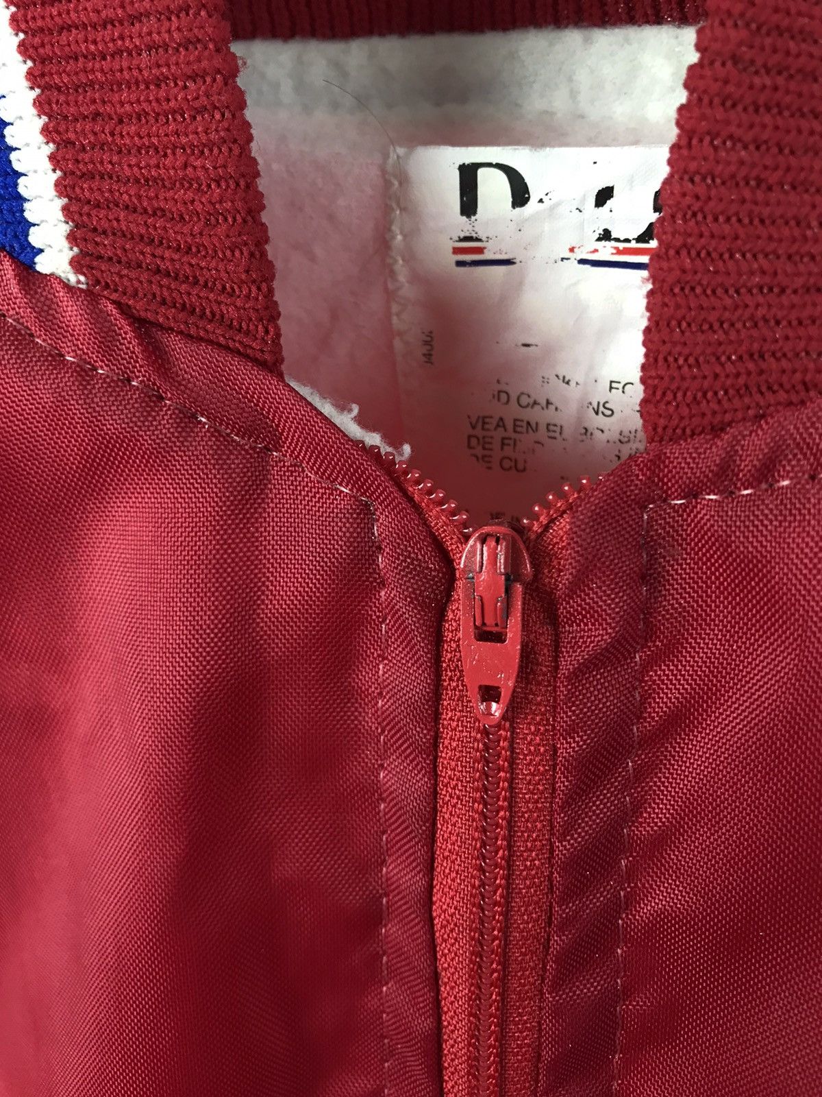 Vintage Vintage De Long Made In USA Satin Bomber Zip Jacket NHL Size US L / EU 52-54 / 3 - 4 Thumbnail