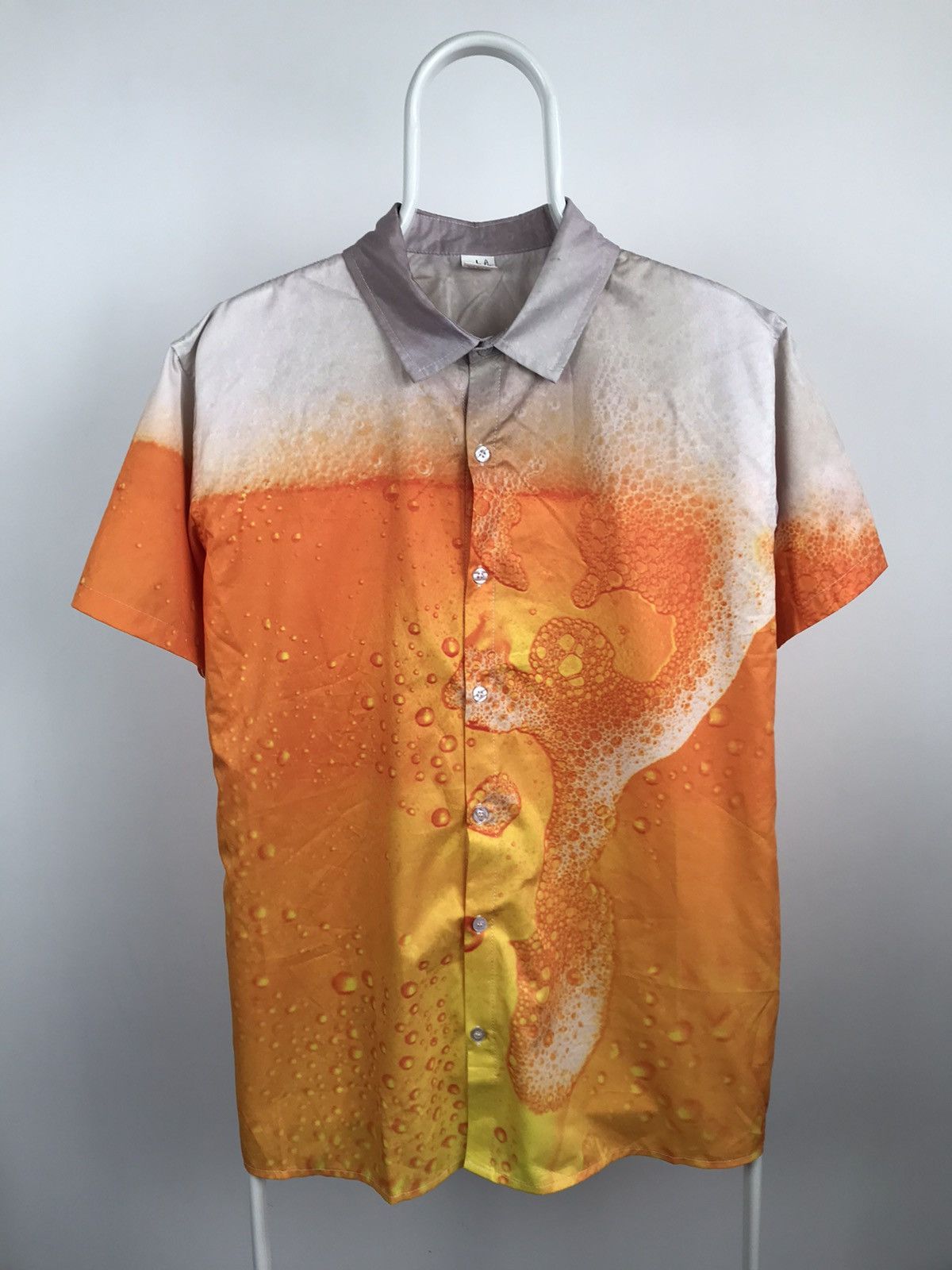Vintage Vintage Funny Overprint Beer Print Short Sleeve Shirt Size US L / EU 52-54 / 3 - 2 Thumbnail