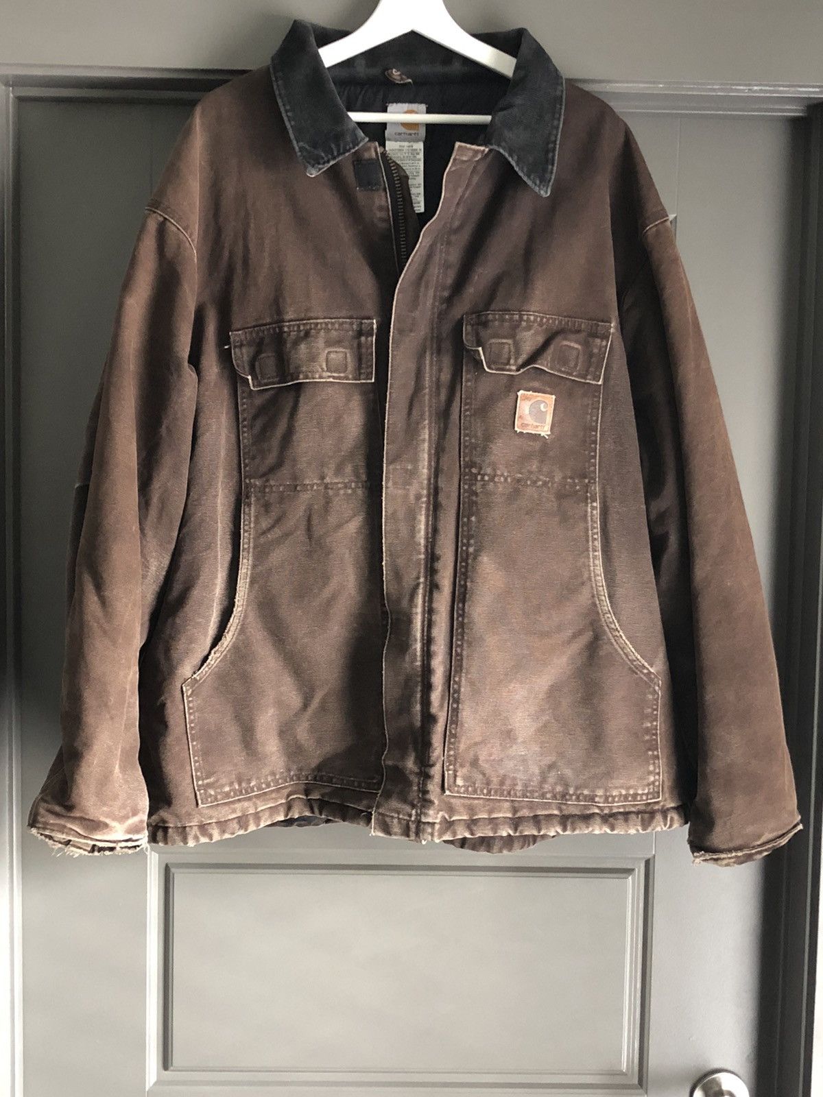 Carhartt × Vintage VTG Carhartt Quilt Lined Brown Sandstone Jacket Size 2XL Size US XXL / EU 58 / 5 - 1 Thumbnail