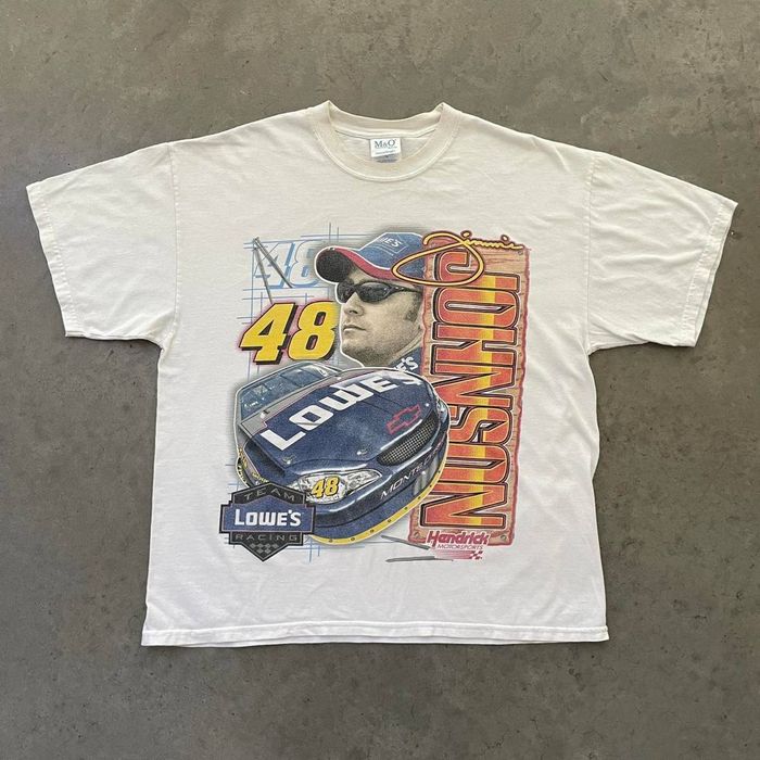Del Sol T-Shirt Uomo Nascar – Jimmie Johnson #9 – Bianca – Taglia Small – 100% Cotone