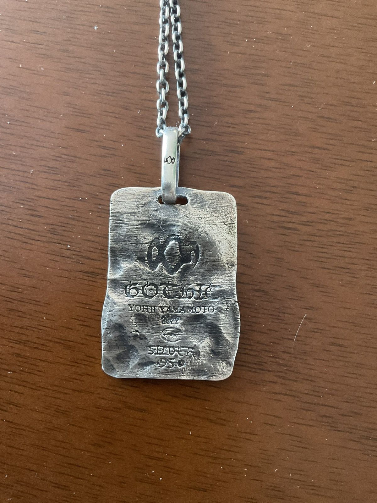 Yohji Yamamoto Yohji Silver Devil Plate Pendant Necklace | Grailed