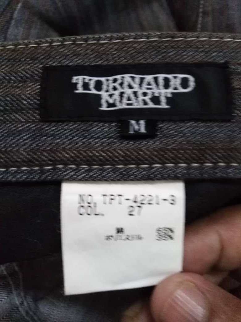 Jean × Tornado Mart Flare Jeans Stripes Black Tornado Mart Bootcut Jeans Size US 30 / EU 46 - 17 Thumbnail