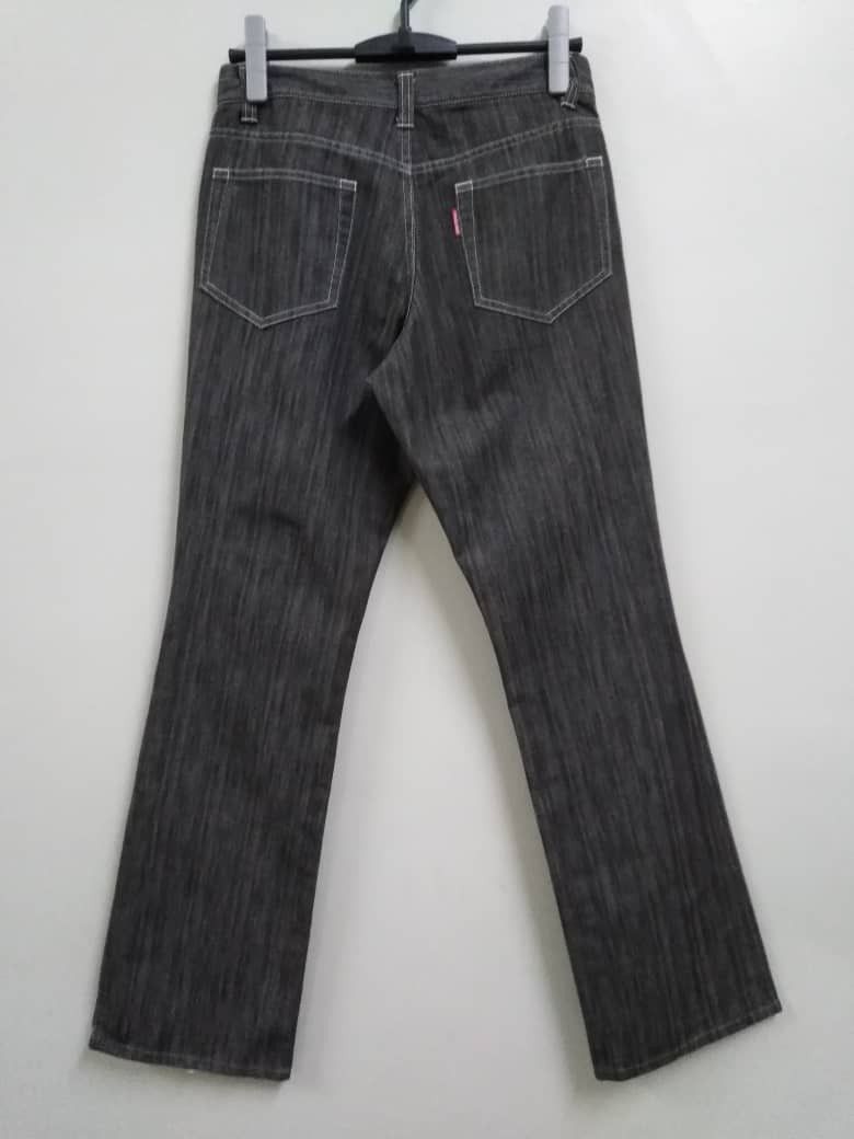 Jean × Tornado Mart Flare Jeans Stripes Black Tornado Mart Bootcut Jeans Size US 30 / EU 46 - 2 Thumbnail