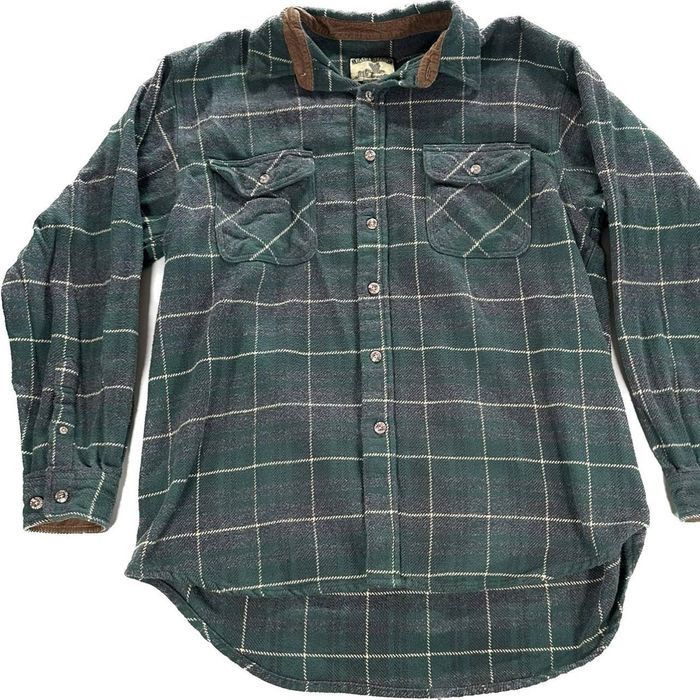 Field And Stream Y2K Flannel Shirt Green XL Field And Stream Grailed