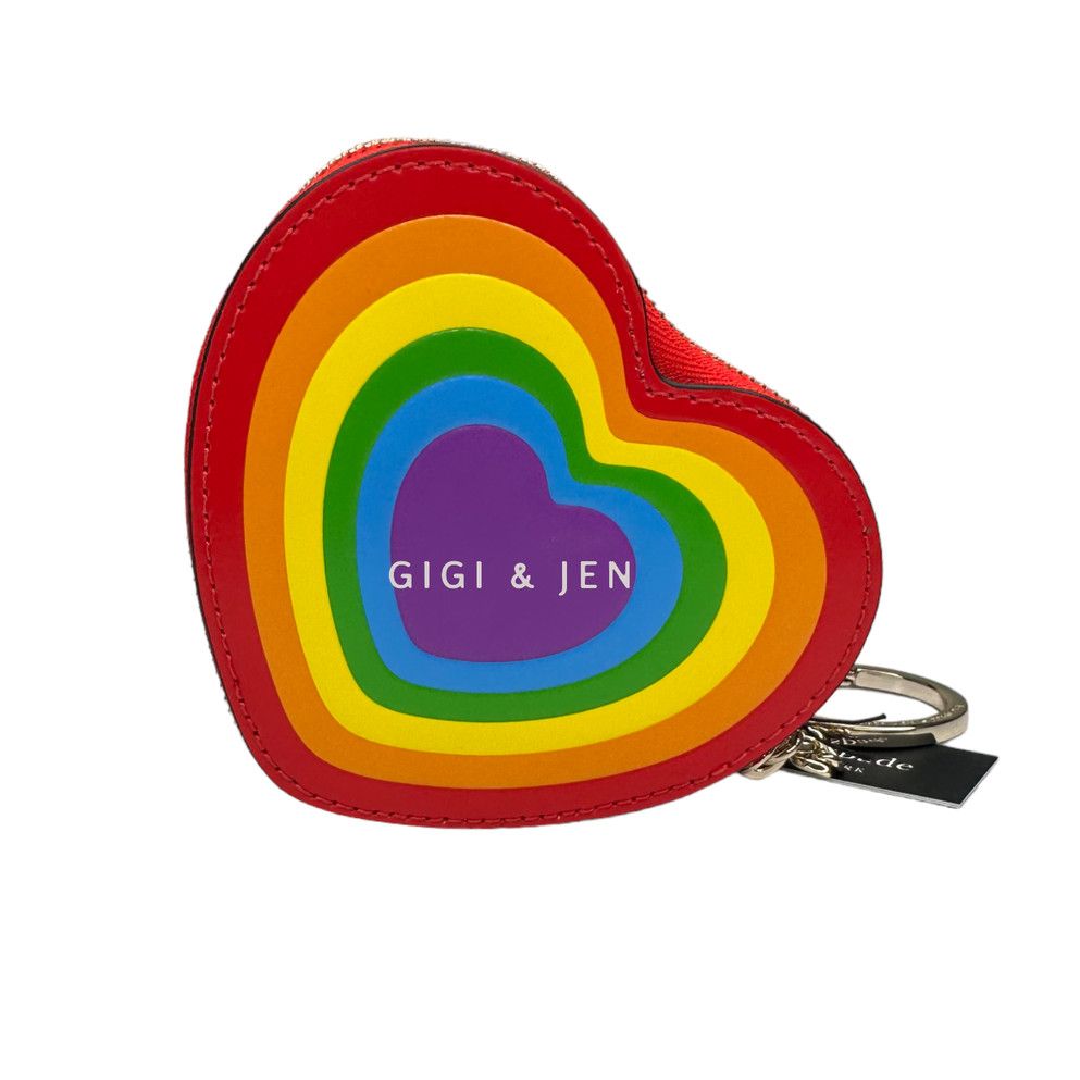 Kate Spade Rainbow Heart Leather Coin online Purse