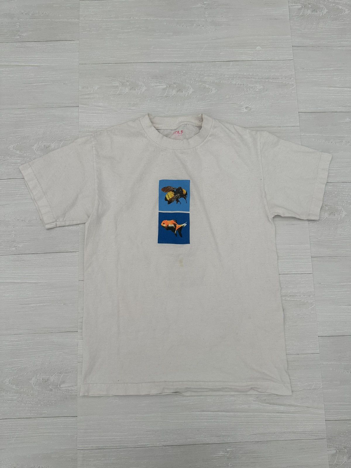 Golf Wang x Vince Staples Big Fish Tour White Tee Small