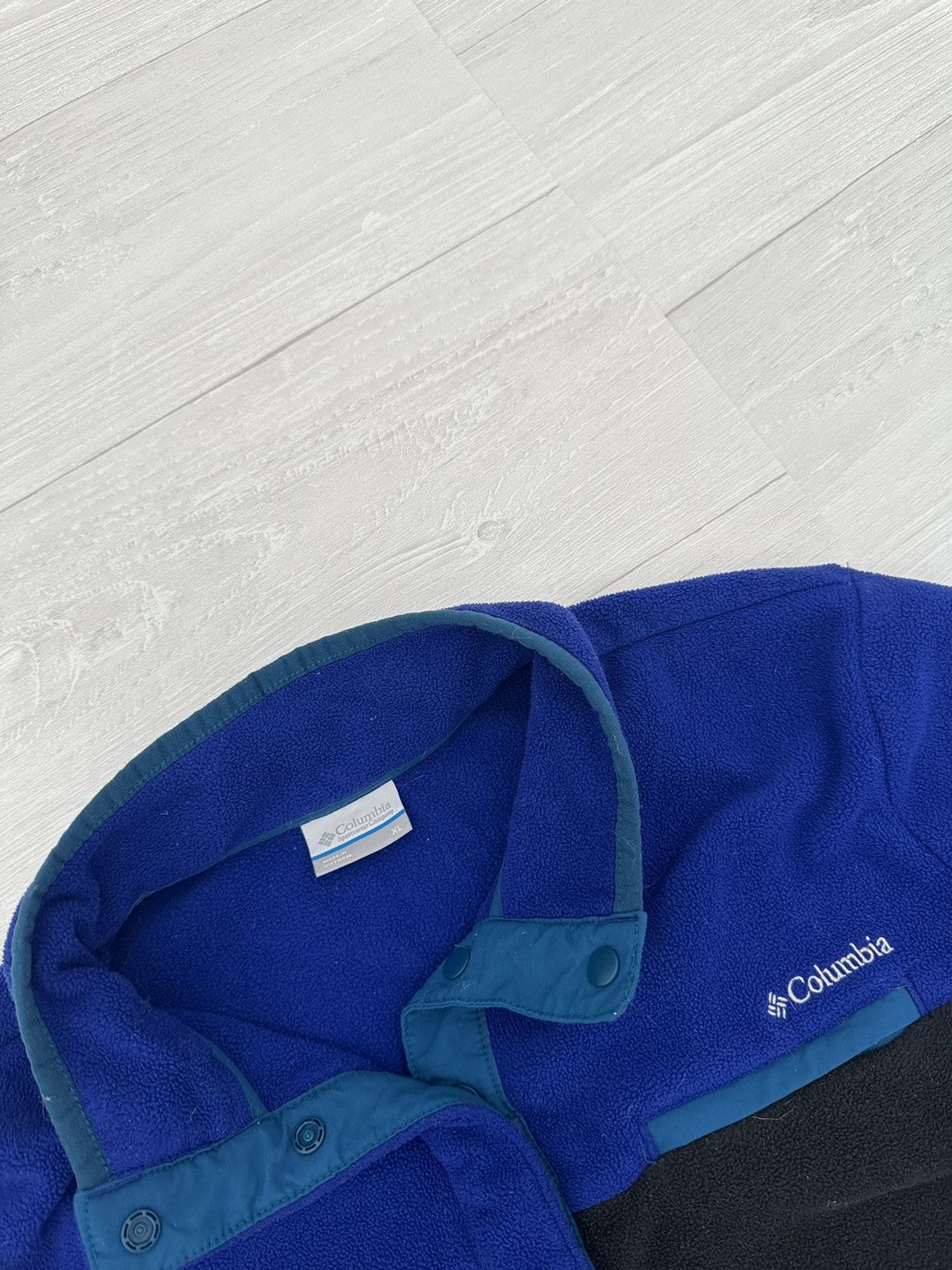 Columbia Columbia Blue + Black Fleece Sherpa Zip Jacket Sz. XL Size US XL / EU 56 / 4 - 2 Thumbnail