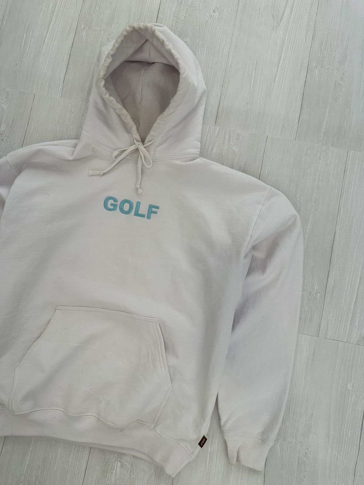 Golf Wang Golf Wang Embroidered White + Baby Blue Logo Hoodie Medium Size US M / EU 48-50 / 2 - 2 Thumbnail