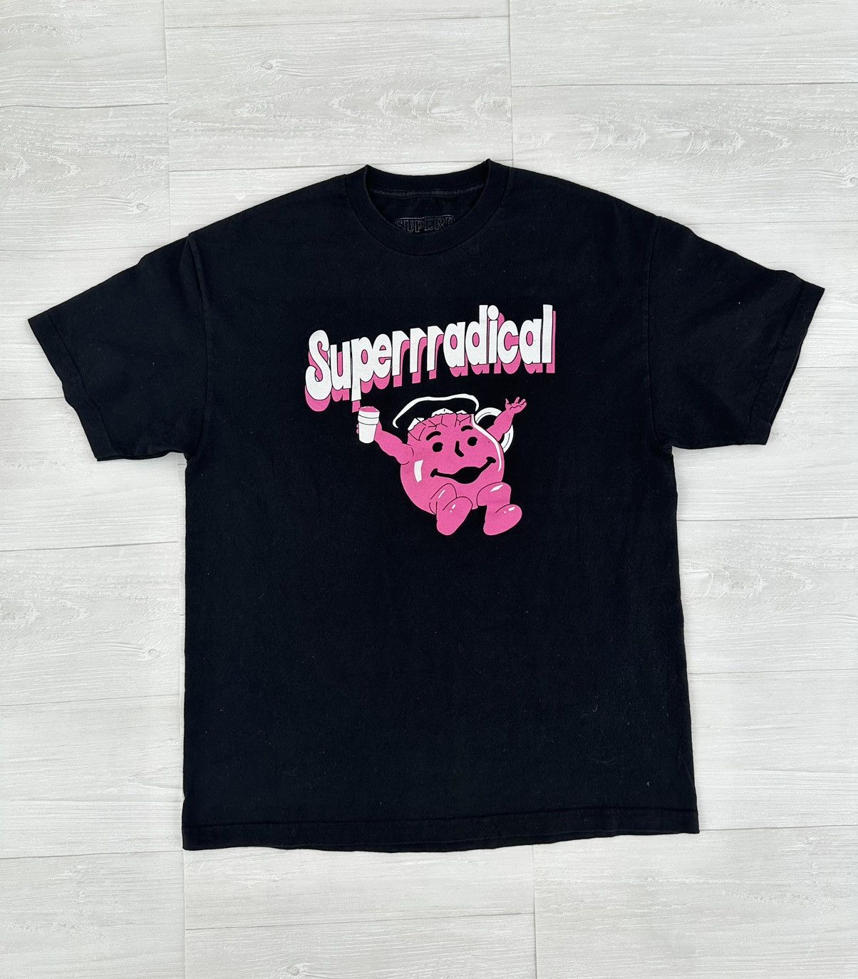 Superrradical Black Koolaid Cartoon Arc Logo Tee Sz. XL SR