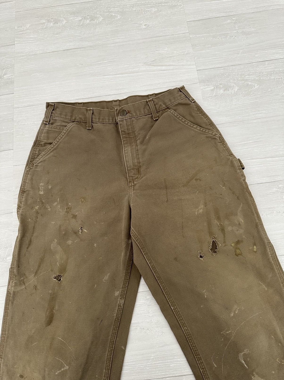 Carhartt × Vintage Vintage Carhartt Distressed Painter Carpenter Pants Sz. 33 Size US 33 - 3 Thumbnail