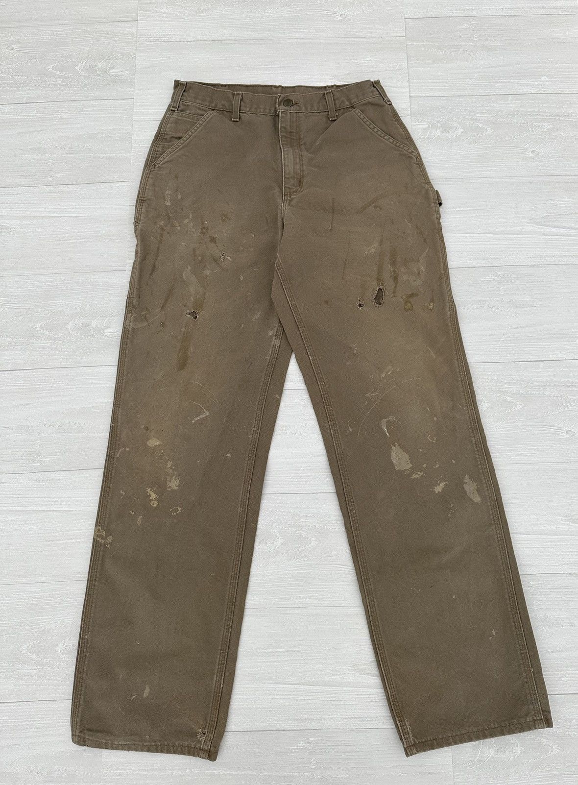 Carhartt × Vintage Vintage Carhartt Distressed Painter Carpenter Pants Sz. 33 Size US 33 - 2 Thumbnail