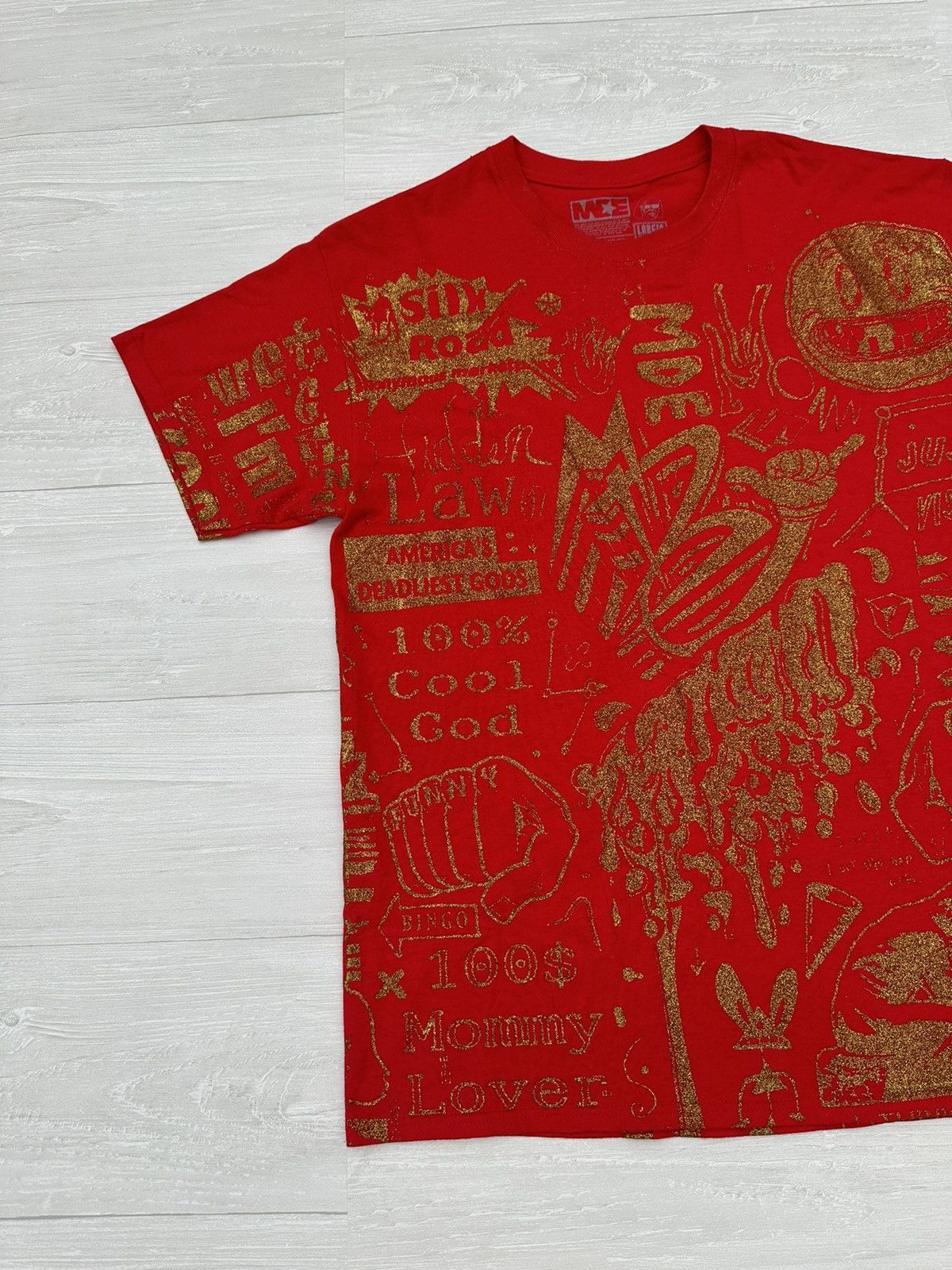 Other RARE Million Dollar Extreme Sam Hyde Red Glitter Tee Large Size US L / EU 52-54 / 3 - 2 Thumbnail