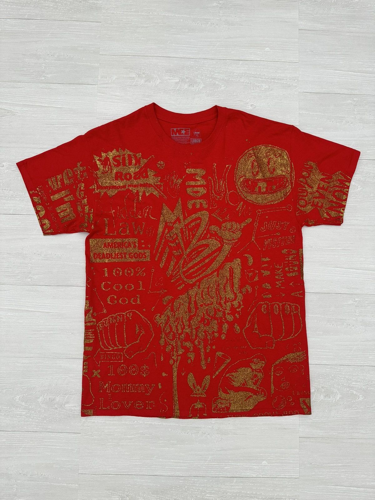 Other RARE Million Dollar Extreme Sam Hyde Red Glitter Tee Large Size US L / EU 52-54 / 3 - 1 Thumbnail