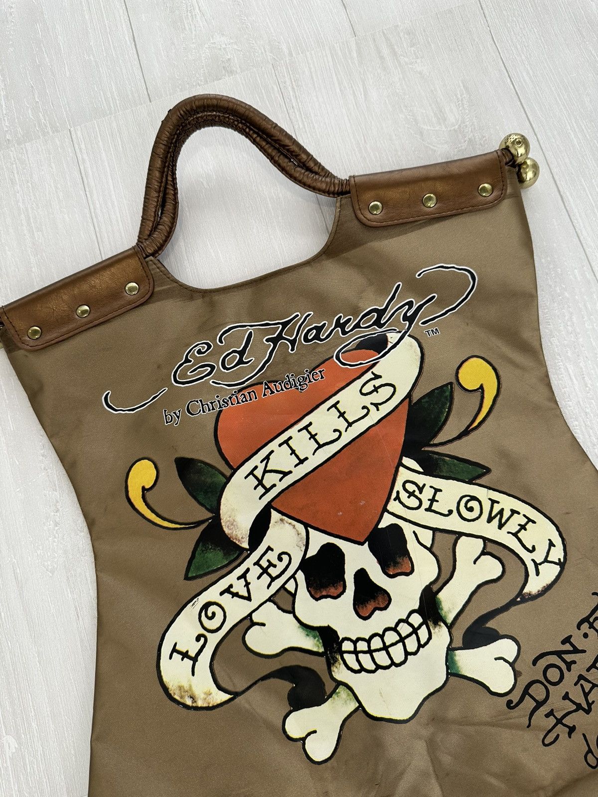 Ed Hardy Ed Hardy Kills Skull Rose Floral Tote Bag Size ONE SIZE - 2 Thumbnail
