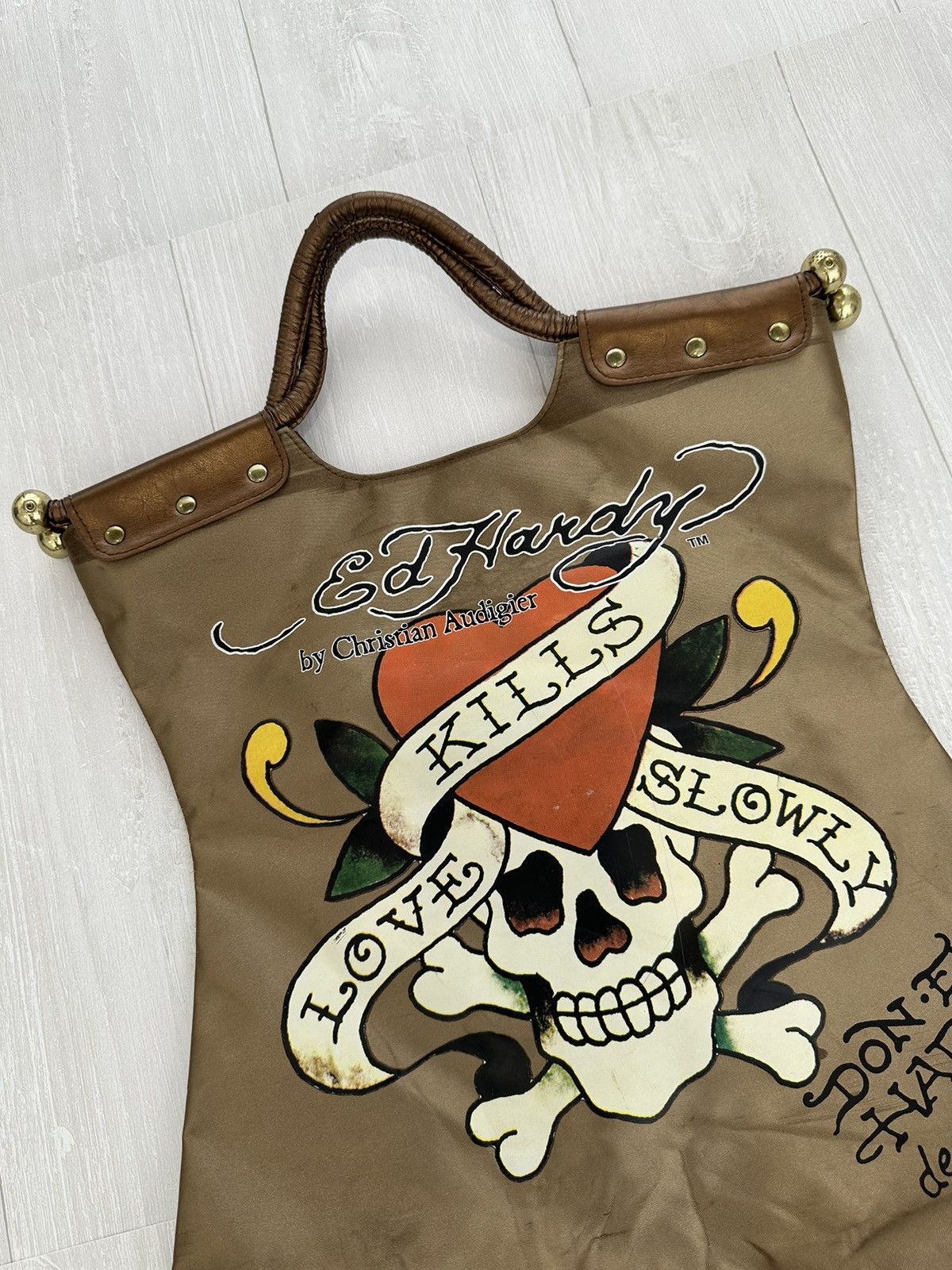 Ed Hardy Ed Hardy Kills Skull Rose Floral Tote Bag Size ONE SIZE - 3 Thumbnail