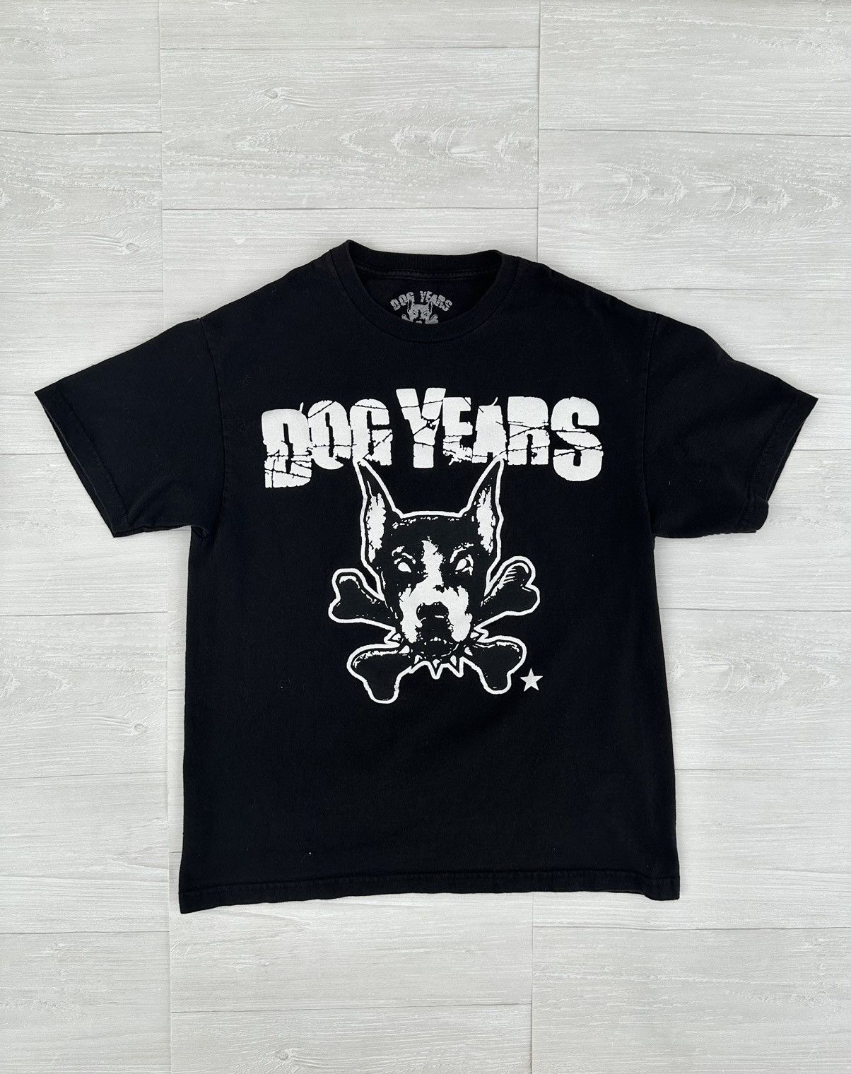 image of City Morgue Dog Years Skate Club Cross Bones Tee Black Sz. Large, Men's