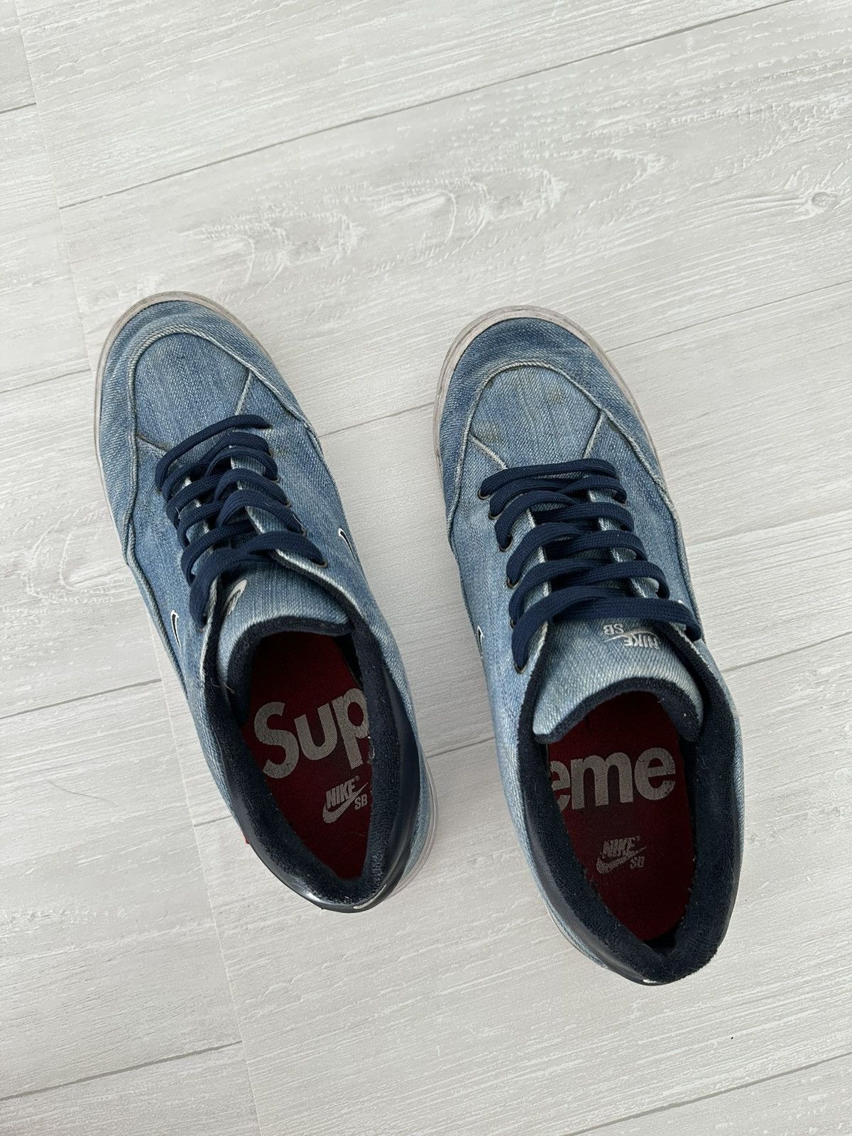 Nike × Supreme Supreme x Nike SB GTS Supreme Denim Sz. 11.5 Size US 11.5 / EU 44-45 - 7 Thumbnail