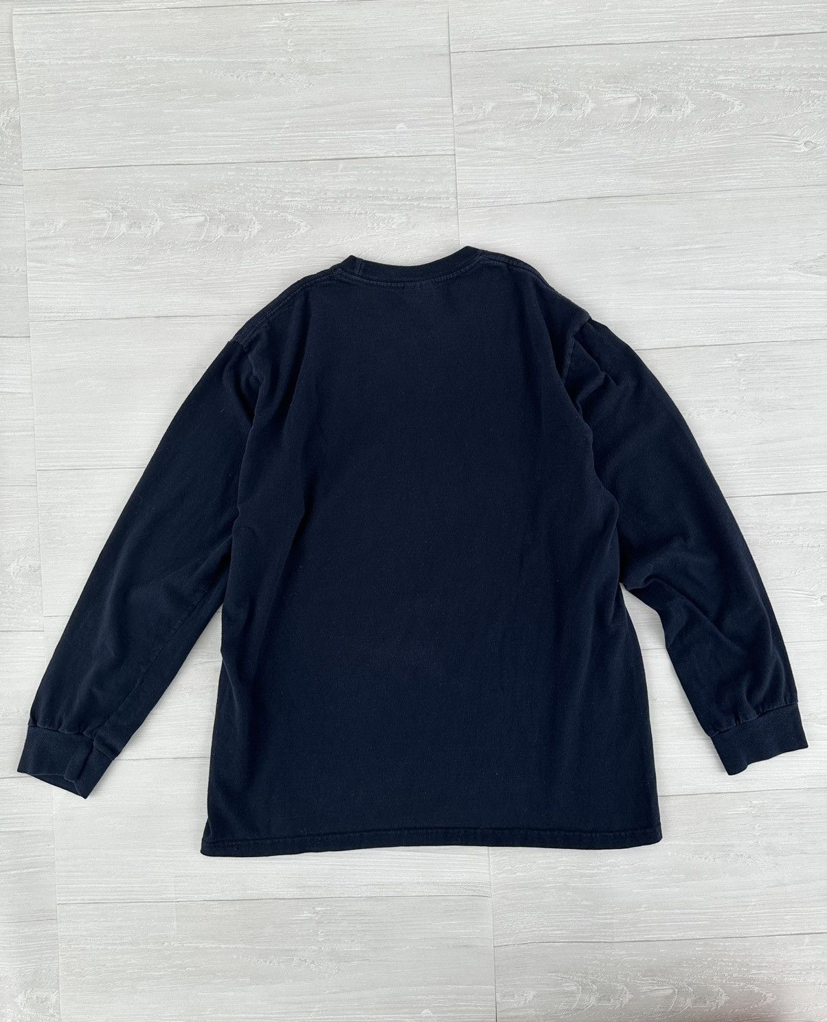 Supreme Supreme Ripple Oval Logo Long Sleeve Tee Navy Baja Medium Size US M / EU 48-50 / 2 - 5 Thumbnail