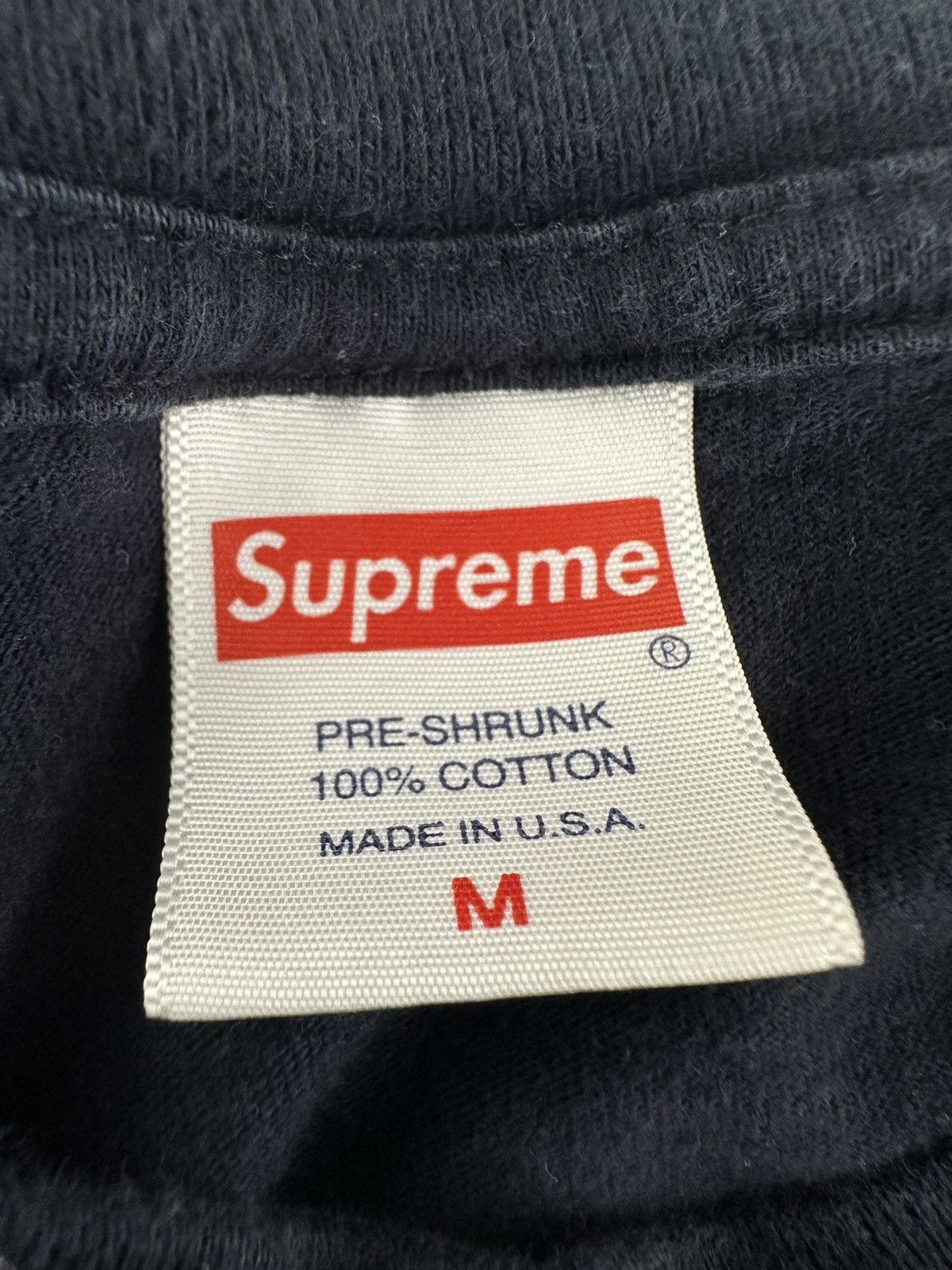 Supreme Supreme Ripple Oval Logo Long Sleeve Tee Navy Baja Medium Size US M / EU 48-50 / 2 - 4 Thumbnail
