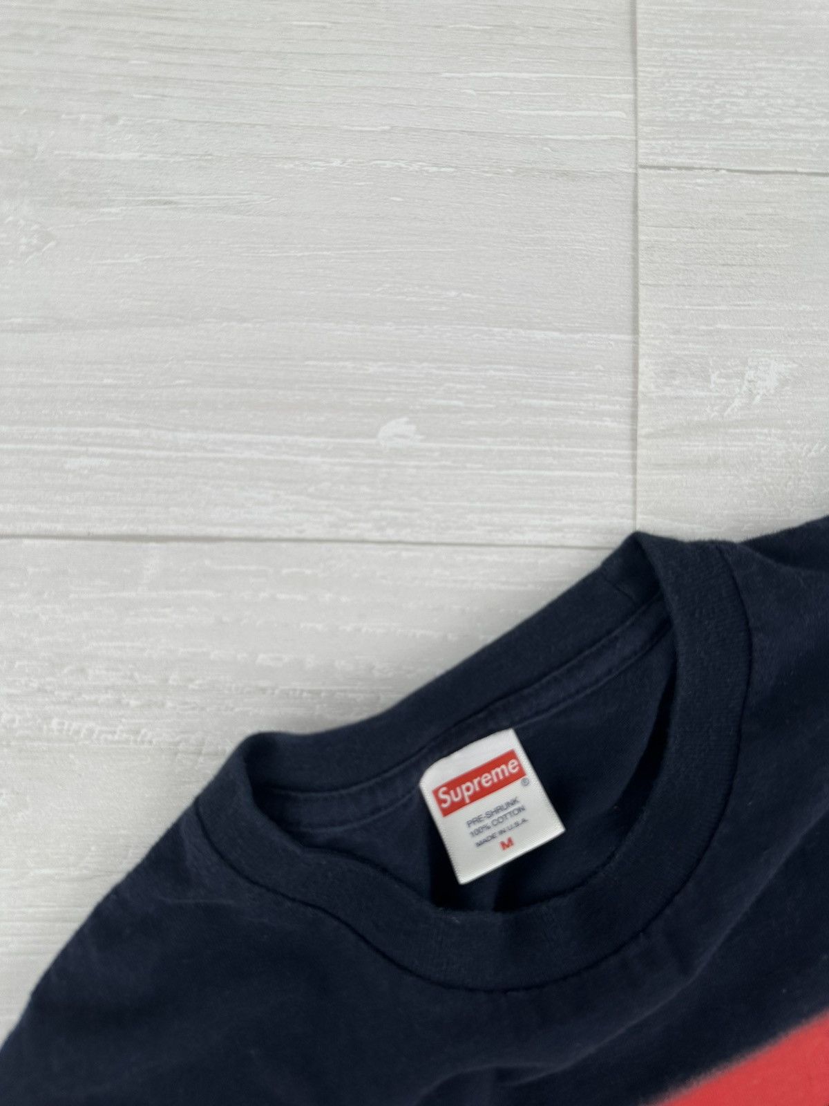 Supreme Supreme Ripple Oval Logo Long Sleeve Tee Navy Baja Medium Size US M / EU 48-50 / 2 - 3 Thumbnail