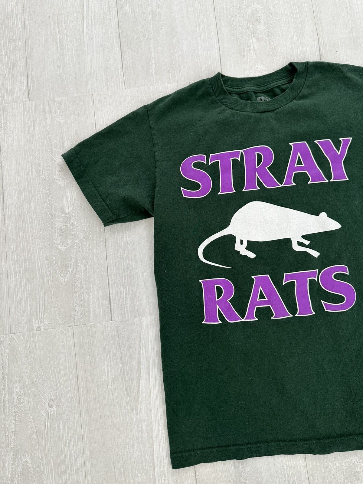 Stray Rats Stray Rats Forest Green + Purple Rat Logo Tee Sz. Small Size US S / EU 44-46 / 1 - 3 Thumbnail