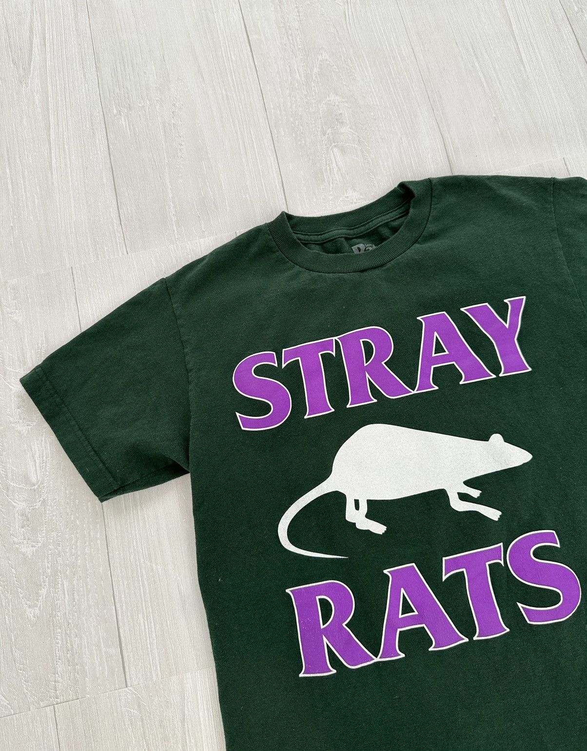 Stray Rats Stray Rats Forest Green + Purple Rat Logo Tee Sz. Small Size US S / EU 44-46 / 1 - 2 Thumbnail