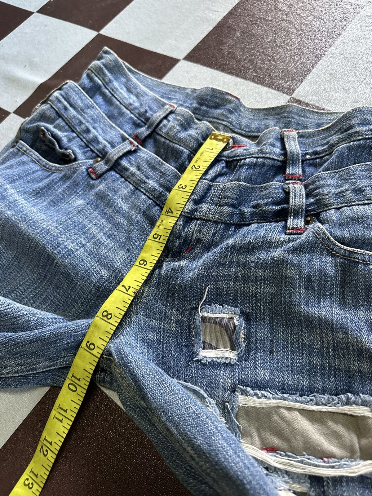 Japanese Brand × Vintage double waist jeans Size 28" / US 6 / IT 42 - 11 Thumbnail