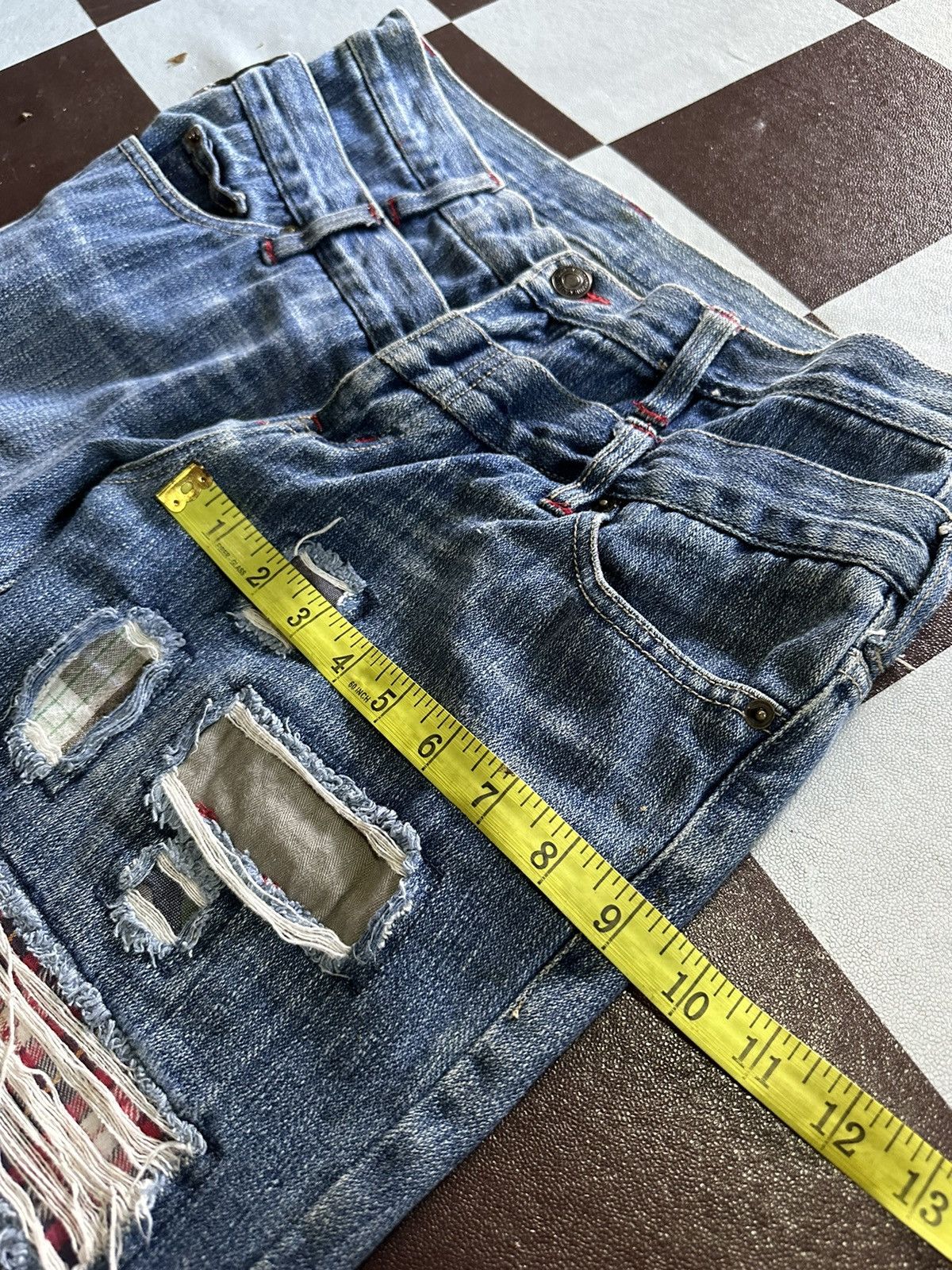 Japanese Brand × Vintage double waist jeans Size 28" / US 6 / IT 42 - 10 Thumbnail