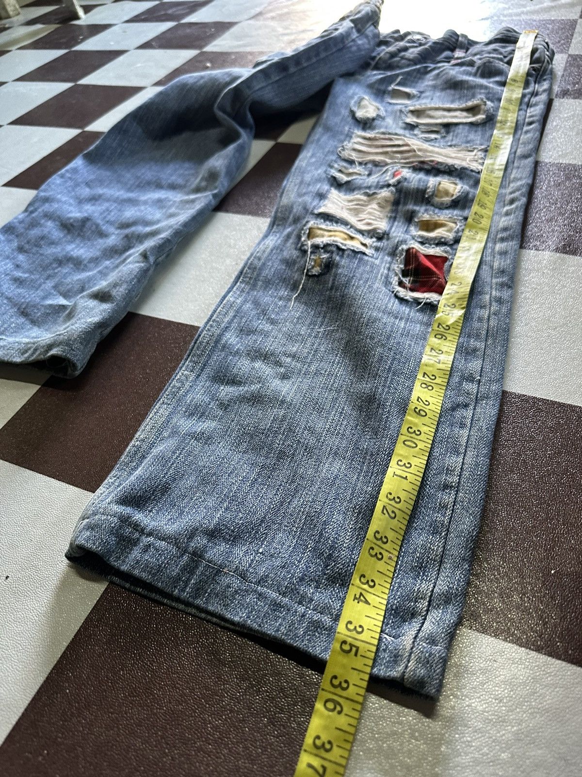 Japanese Brand × Vintage double waist jeans Size 28" / US 6 / IT 42 - 6 Thumbnail