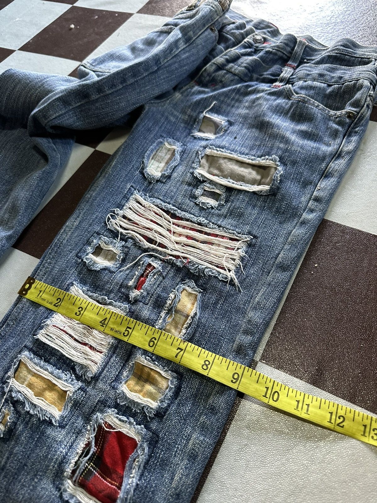 Japanese Brand × Vintage double waist jeans Size 28" / US 6 / IT 42 - 9 Thumbnail