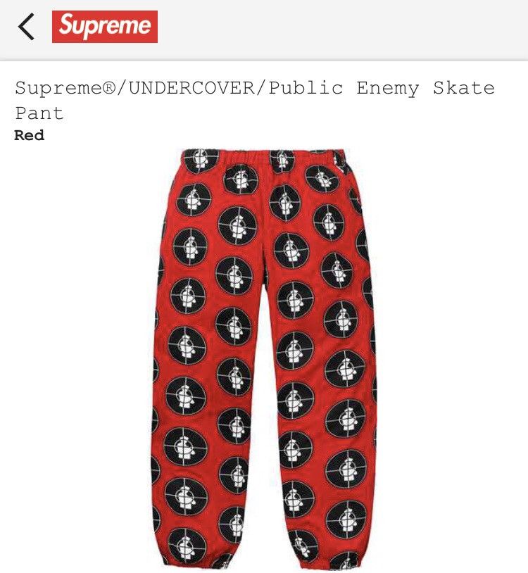 Supreme Supreme X UNDERCOVER X Public Enemy Skate Pant | Grailed