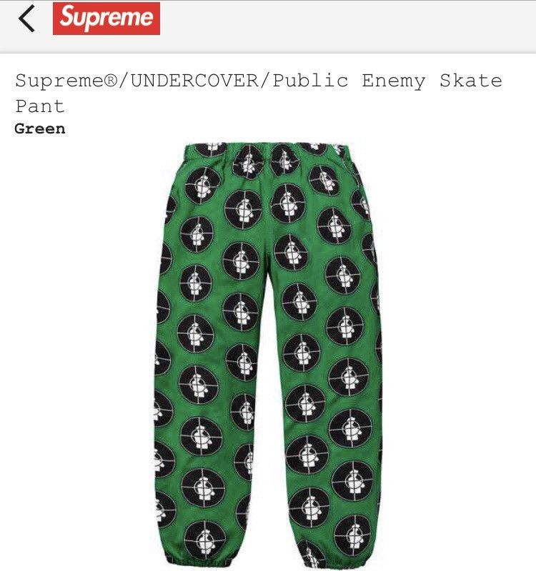 Supreme Supreme X UNDERCOVER X Public Enemy Skate Pant | Grailed