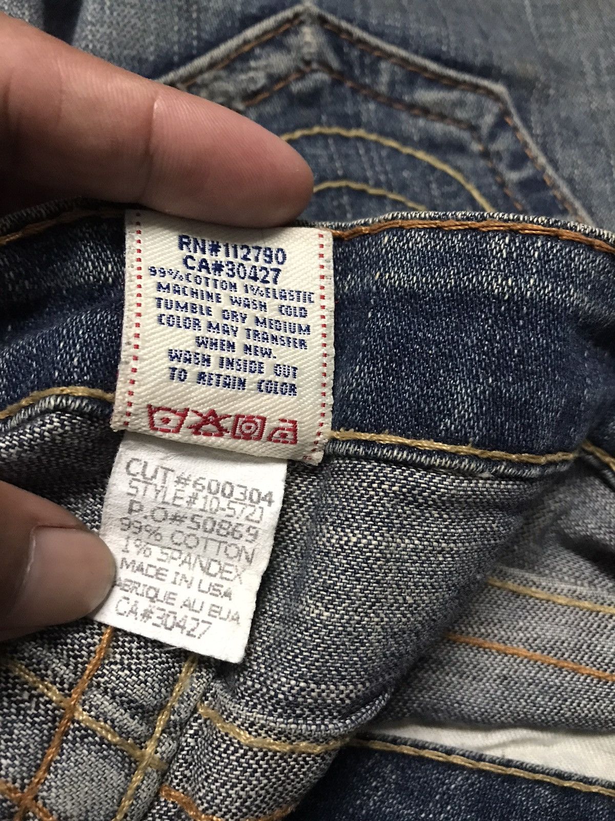 True Religion × Vintage Vintage True Religion Billy Distressed Denim Flared Jeans Size US 29 - 6 Thumbnail
