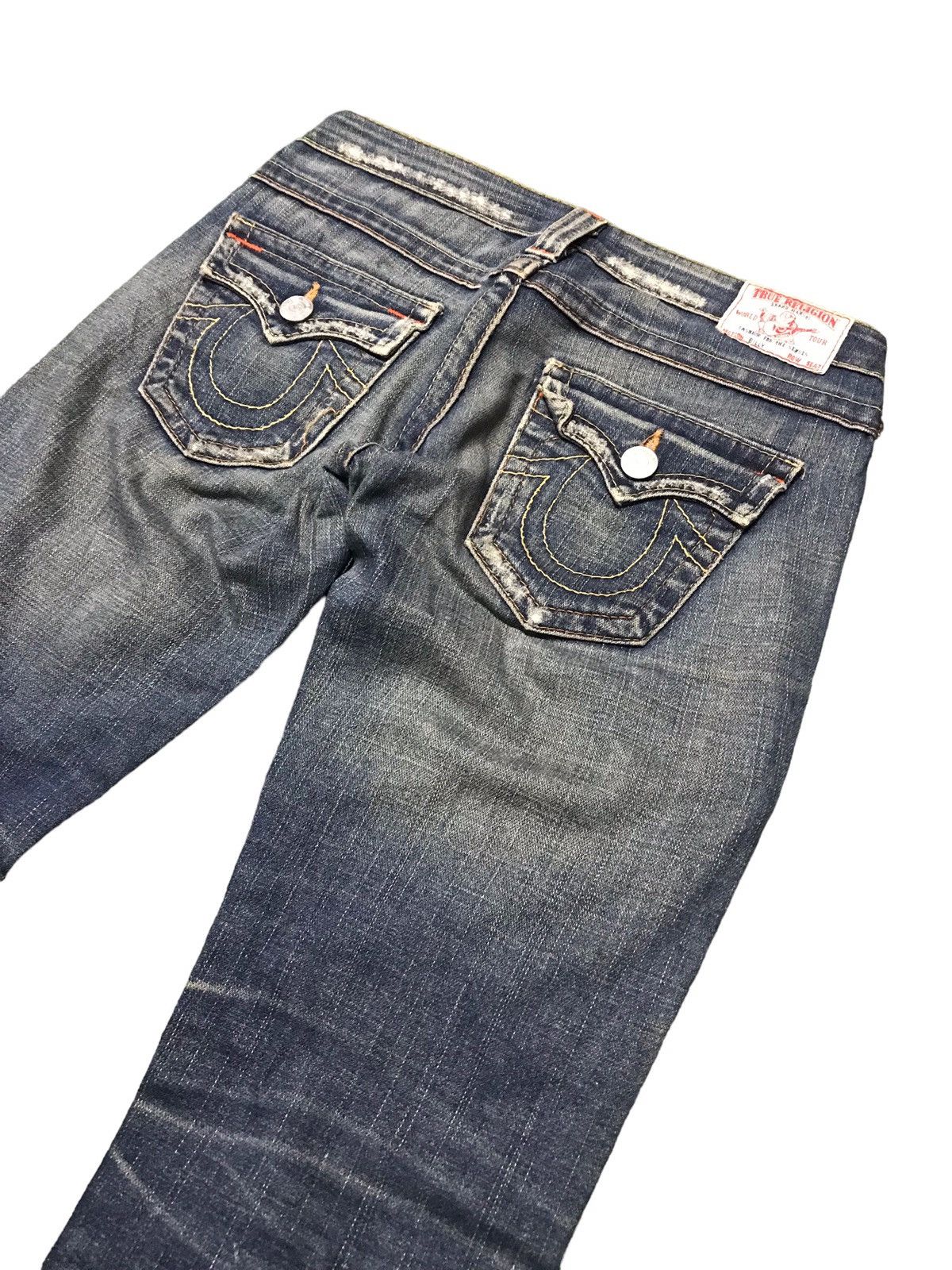 True Religion × Vintage Vintage True Religion Billy Distressed Denim Flared Jeans Size US 29 - 8 Thumbnail
