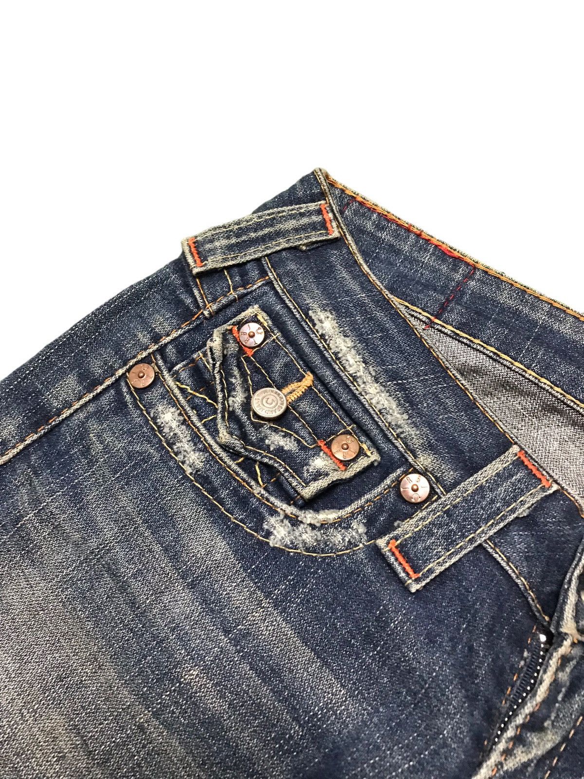 True Religion × Vintage Vintage True Religion Billy Distressed Denim Flared Jeans Size US 29 - 4 Thumbnail