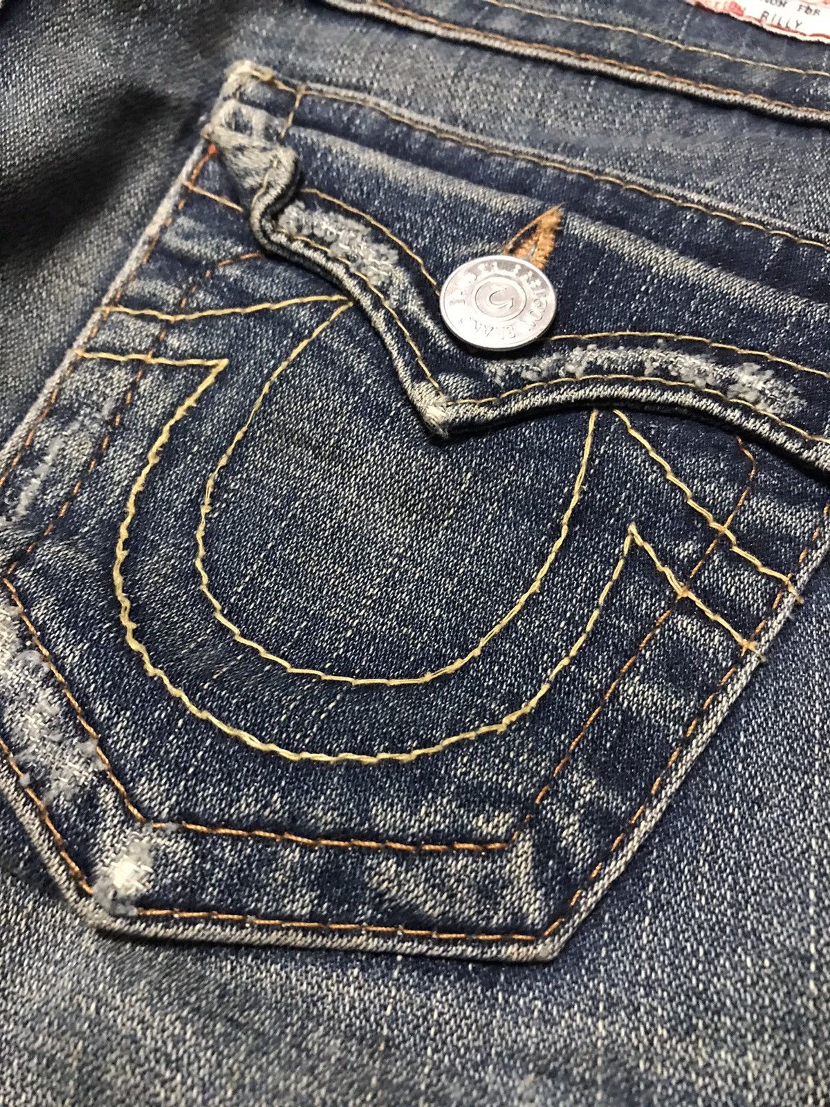 True Religion × Vintage Vintage True Religion Billy Distressed Denim Flared Jeans Size US 29 - 10 Thumbnail