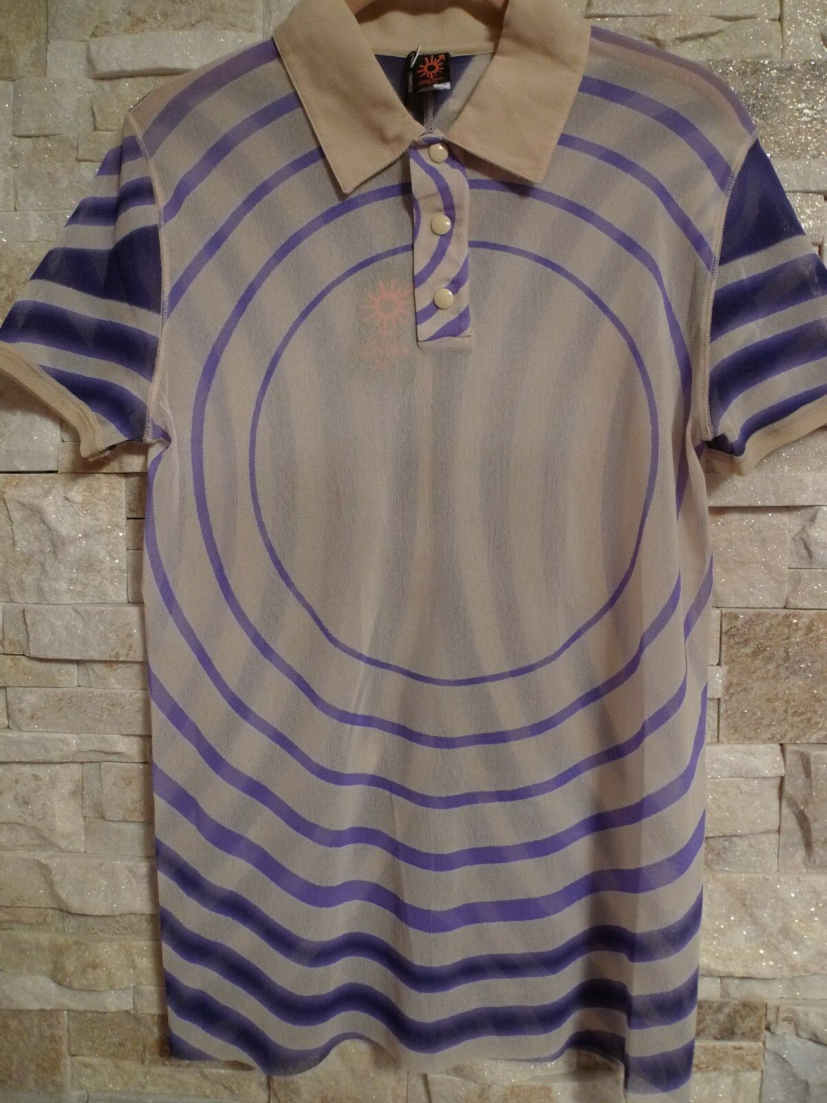 image of Jean Paul Gaultier Soleir Fitted Muscle Purple Polo Italy in Jean Paul Gaultier Soleir Fitted Muscl