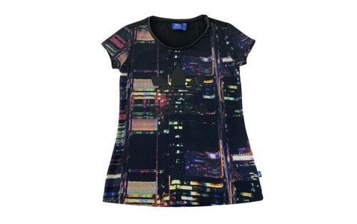 image of Hype Adidas Trifoil Trikot Logo Building Over Printed Screen in Black, Women's (Size XS)