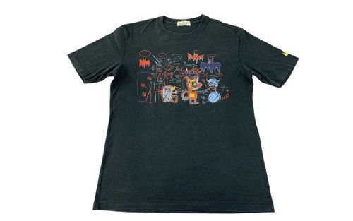 image of Art x Jean Michel Basquiat Vintage Jean Michel Basquiat Sketch Drawing Monster Hype Tee in Black (S