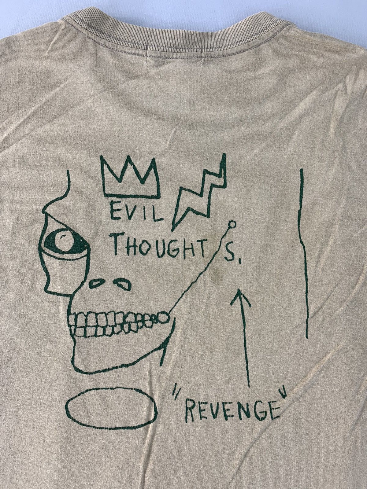 Jean-Michel Basquiat × Vintage Hype Jean Michel Basquiat Evil Through Revenge Art Tee Size US M / EU 48-50 / 2 - 2 Thumbnail
