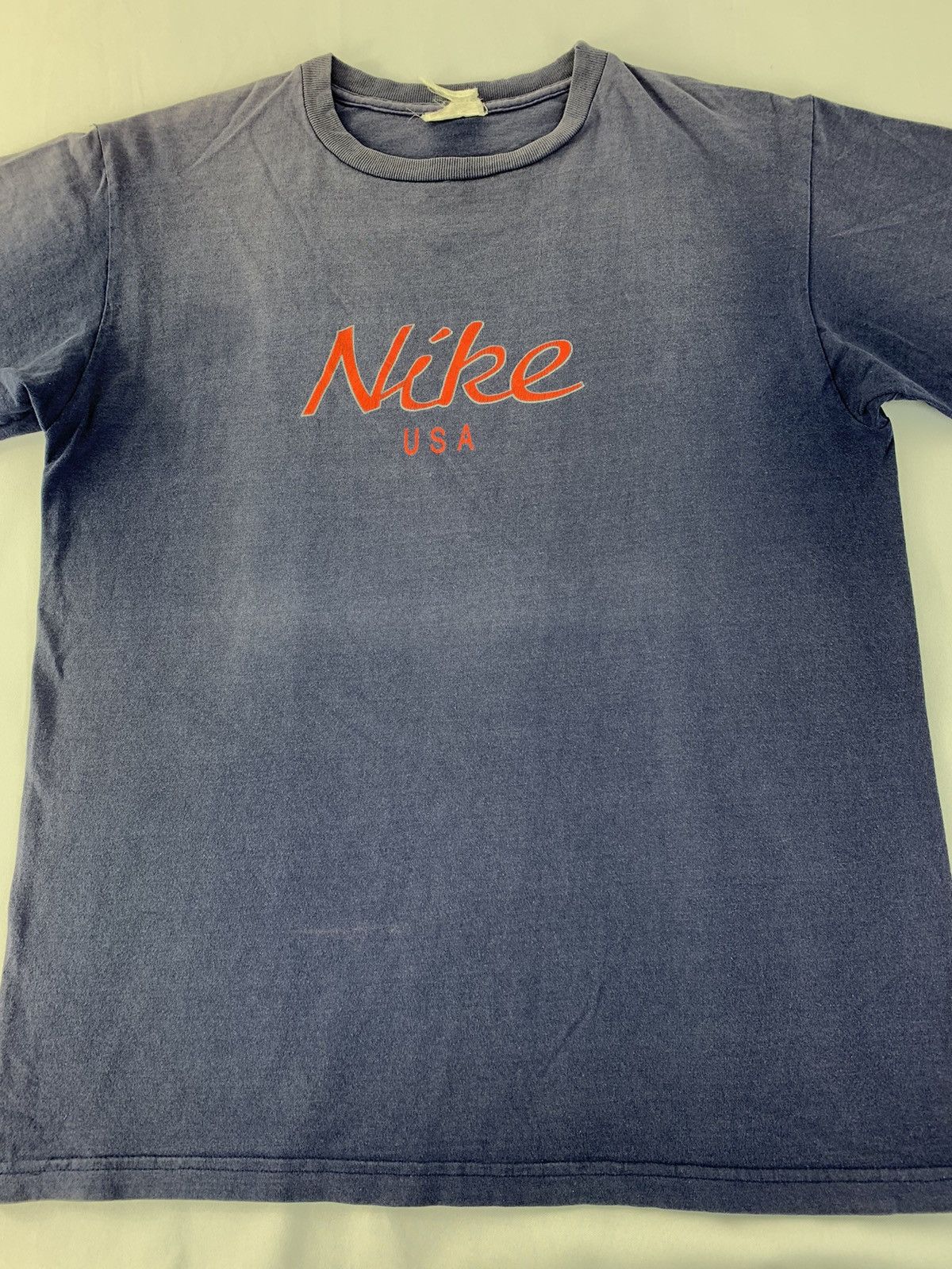 Nike × Vintage Hype 90s Nike Usa Spell Out Crewneck Printed Tee Size US L / EU 52-54 / 3 - 3 Thumbnail