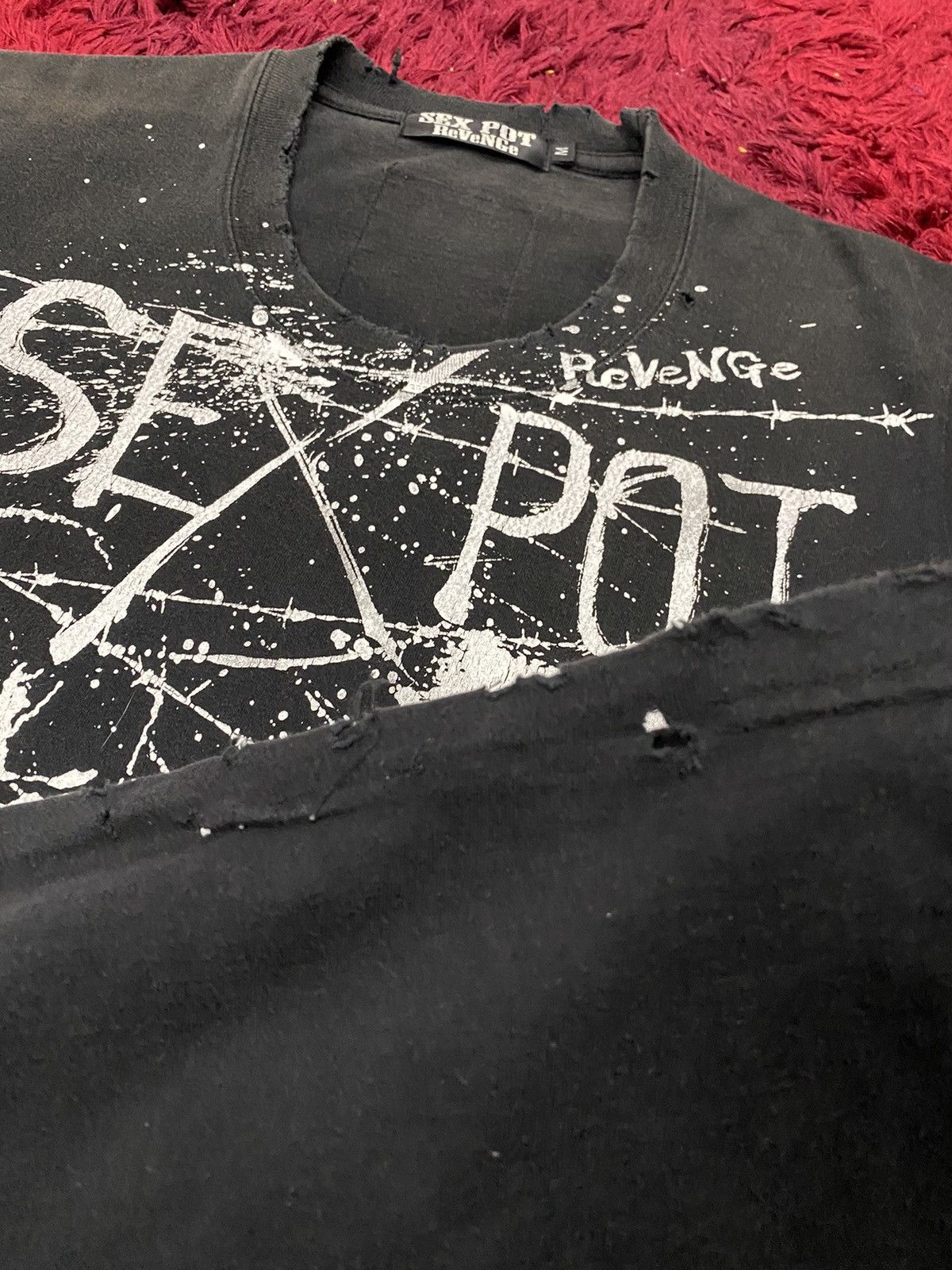Seditionaries Vintage Rare SEX POT REVENGE Ripped/Distress Punk Music Tee Size US M / EU 48-50 / 2 - 12 Thumbnail