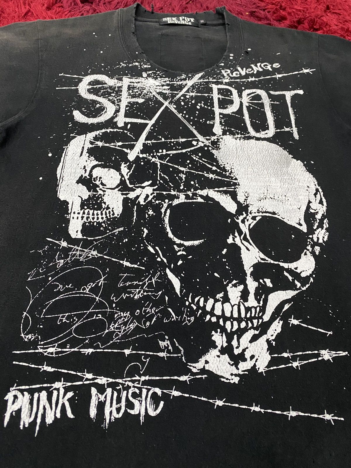 Seditionaries Vintage Rare SEX POT REVENGE Ripped/Distress Punk Music Tee Size US M / EU 48-50 / 2 - 3 Thumbnail
