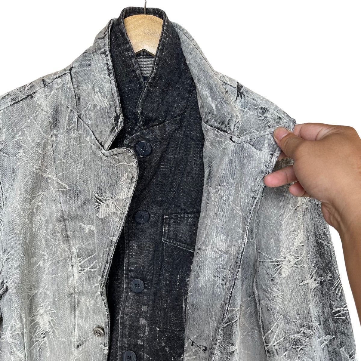 Vintage Bemings-Sho Double Breast Button Up Denim Jacket Size US S / EU 44-46 / 1 - 5 Thumbnail
