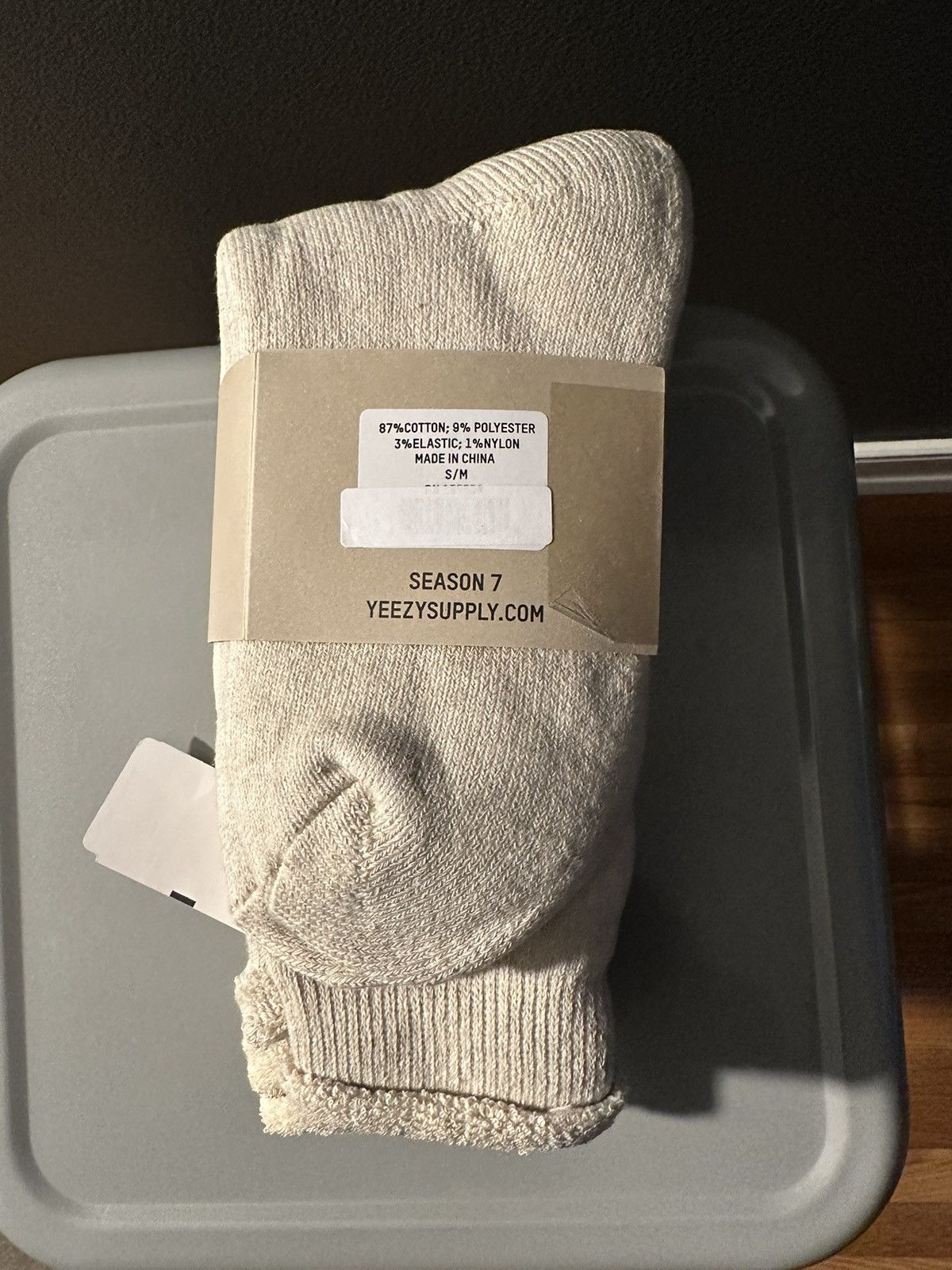 Yeezy bouclette season 7 socks s/m color one brand new!