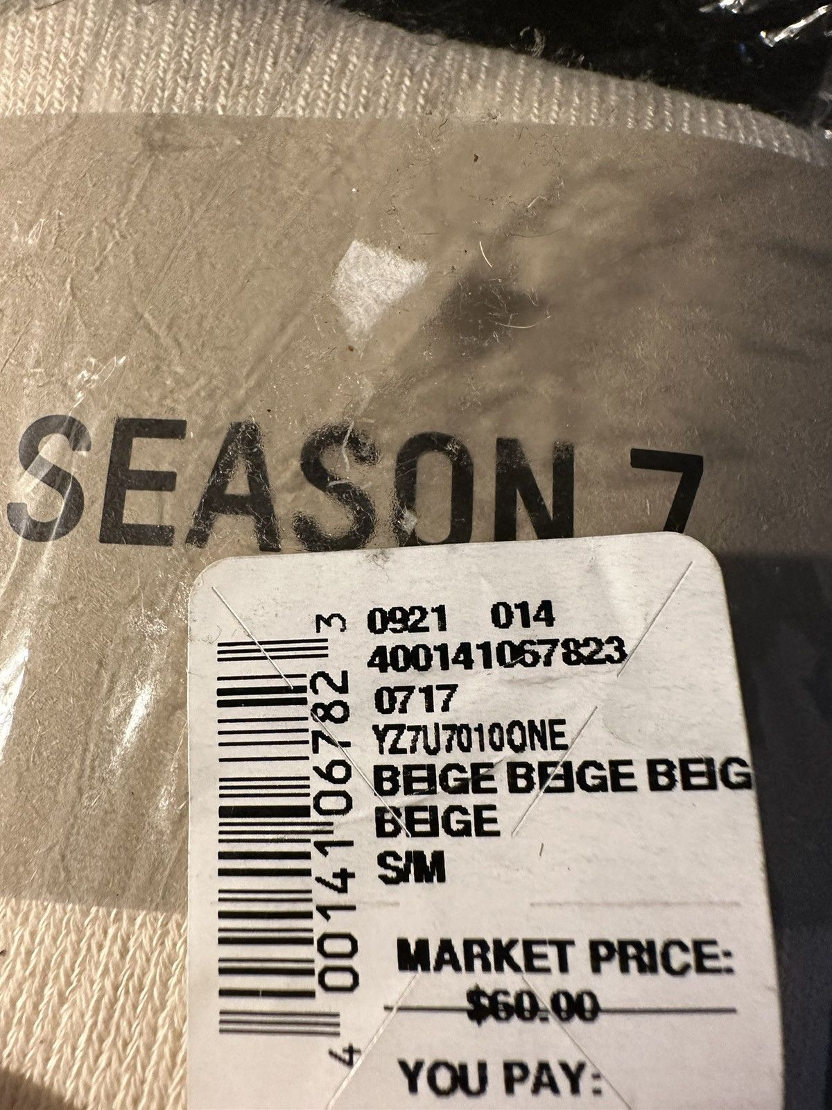 Yeezy bouclette season 7 socks s/m color one brand new!