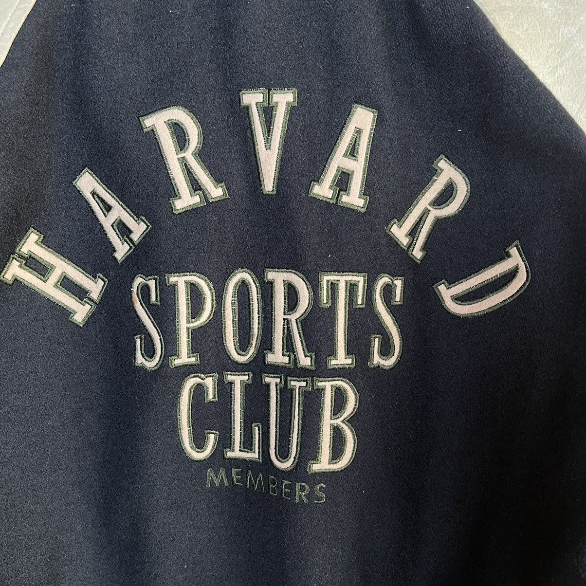 Other 90s Harvard Sports Club Wool Varsity Leather Sleeve Jacket Size US M / EU 48-50 / 2 - 3 Thumbnail