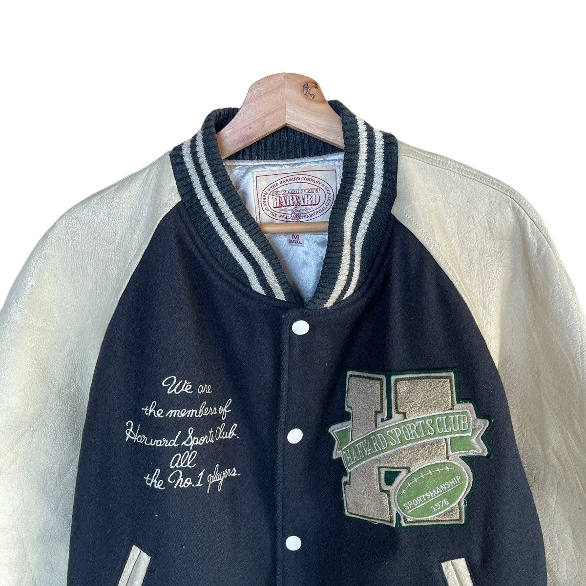 Other 90s Harvard Sports Club Wool Varsity Leather Sleeve Jacket Size US M / EU 48-50 / 2 - 10 Thumbnail