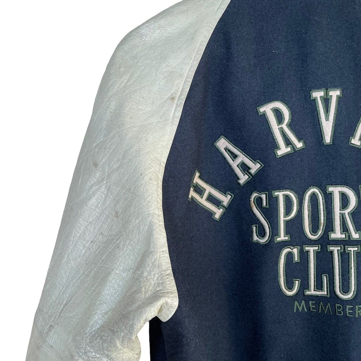 Other 90s Harvard Sports Club Wool Varsity Leather Sleeve Jacket Size US M / EU 48-50 / 2 - 4 Thumbnail